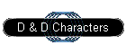 D & D Characters